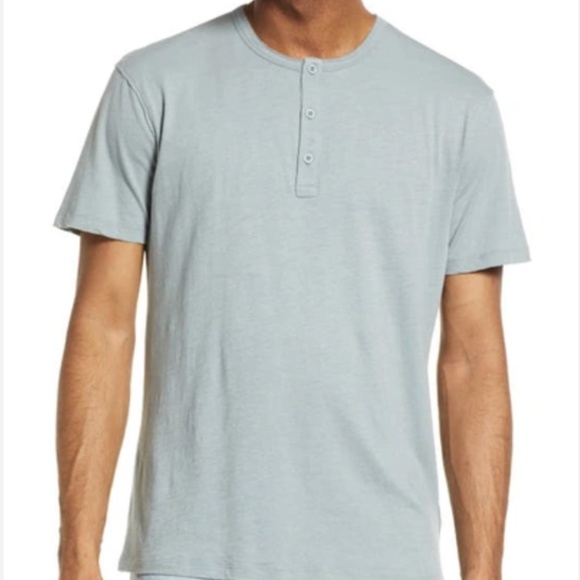 All Saints Shirts All Saints Figure Short Sleeve Henley In Vintage Green Poshmark